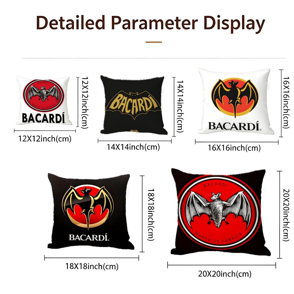 Alcohol Bacardi Kussensloop Kussensloop Set 4 Stuks 50X50 45X45 40X40 Kussensloop Decoratieve Bank Huisdecoratie