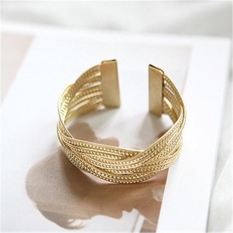 New Alloy Woven Fried Dough Twists Bracelet Fashion Exquisite Bracelet Jewelry