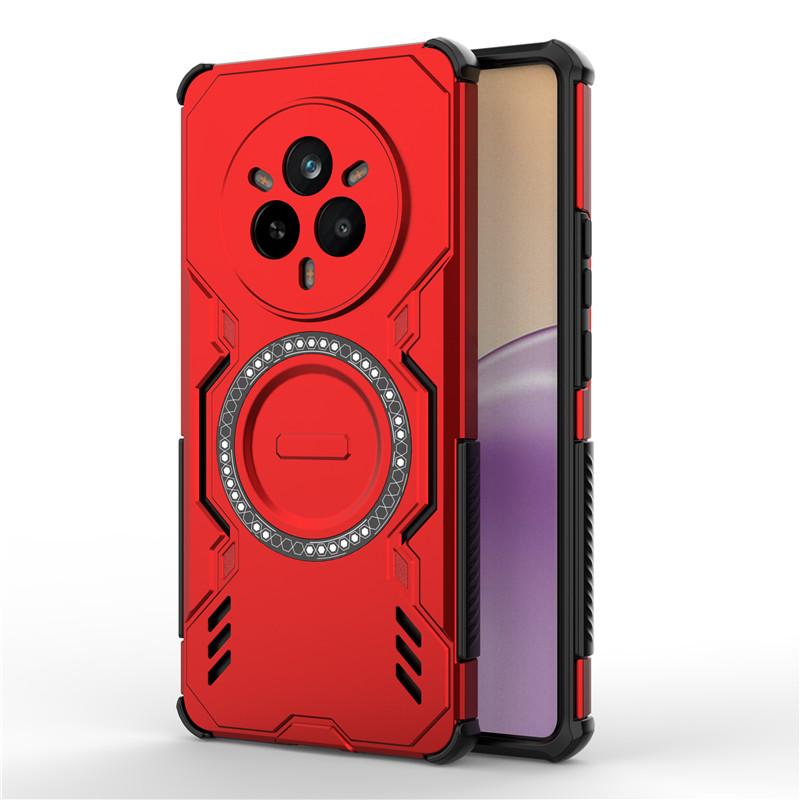 

For Realme 14 Pro Case Realme 14 Pro Cover Heat Dissipation Magnetic Bumper Shield Protective Phone Cases Realme 14 Pro Funda Realme 14 Pro красный