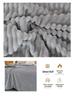 Striped Coral Fleece Flannel Blanket - Air Conditioning Nap Blanket, Solid Color, Ideal Office Gift