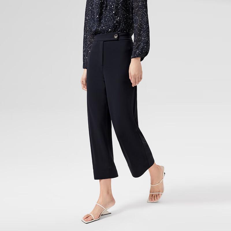 

OVVOVV Женские драпированные трикотажные укороченные брюки широкого кроя S