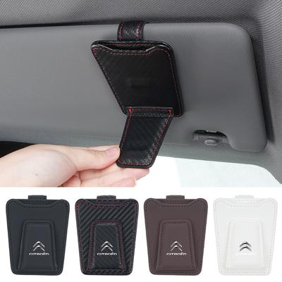 Porte-lunettes de voiture Poche pour tickets/cartes Clip de rangement pour lunettes de soleil Accessoires Pour C4 C3 C5 C1 C2 Berlingo Celysee Cactus