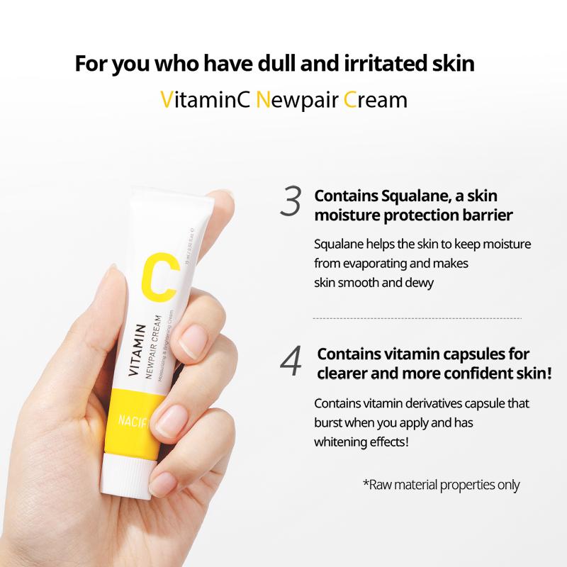 NACIFIC Vitamin C Newpair Creme 15 ml, Feuchtigkeitsspendend, strahlende Haut