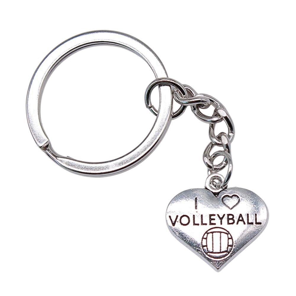 I Love Golf Charm Letter Keychain Heart Pendants Sport Key Ring 28mm