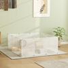 Modular Metal and PP Playpen for Puppies and Small Animals, 12 Panels, 35x45cm, White