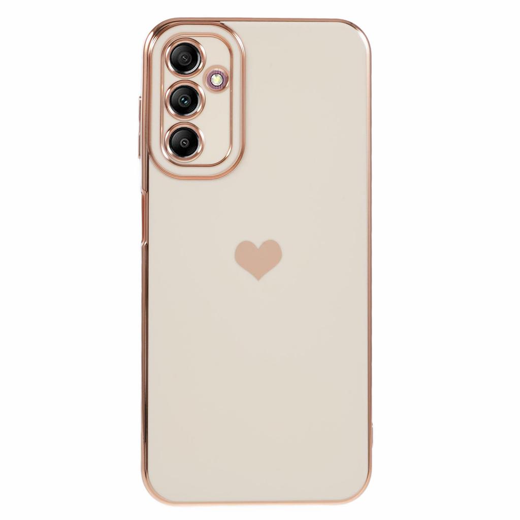 For Samsung Galaxy A14 5G/A14 4G TPU Case 6D Electroplating Love Heart Slim Phone Cover