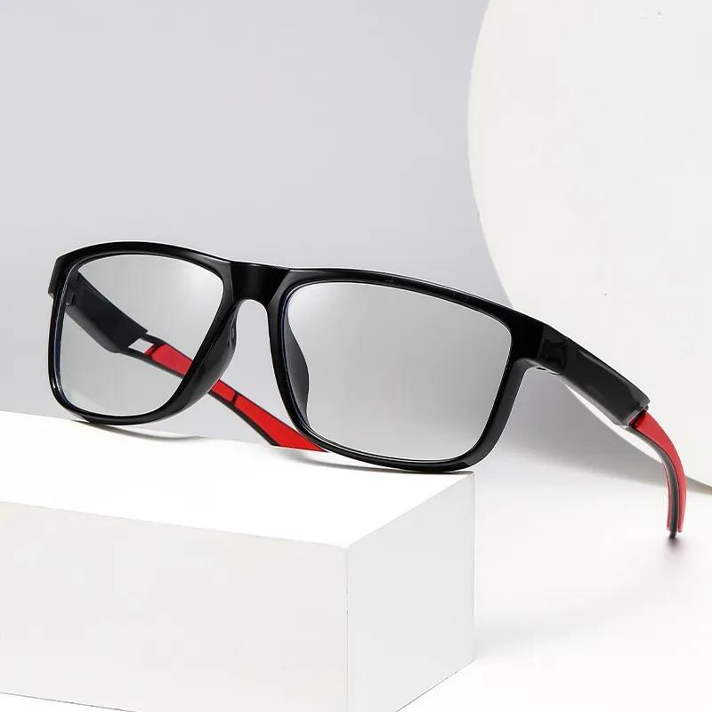 New Photochromic Myopia Glasses Neutral Fashion Full Frame Outdoor Sports Myopia Glasses Hd Blue Light Blocking Glasses To -4.0