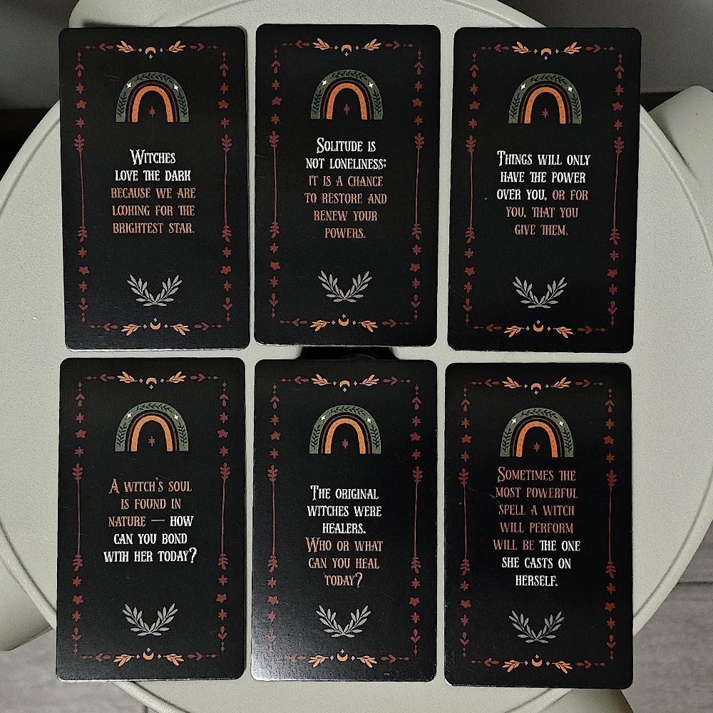 Witch Magick Oracle Deck 10.3*6cm 40 Pcs Inspiration Cards with Keywords