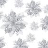 White Christmas Tree Decorations Artificial Flowers Ornaments Berry Stems Hanging Snowflakes for Xmas Tree Party Holiday Decor