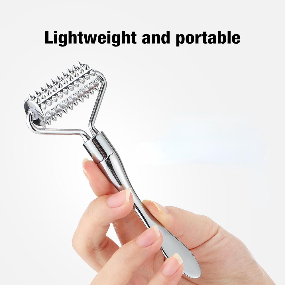 1Pc Zinc Alloy Pointed Roller Spatula Massage Ball Face Roller Massager Improve Neck Facial Beauty Skin Care Tool