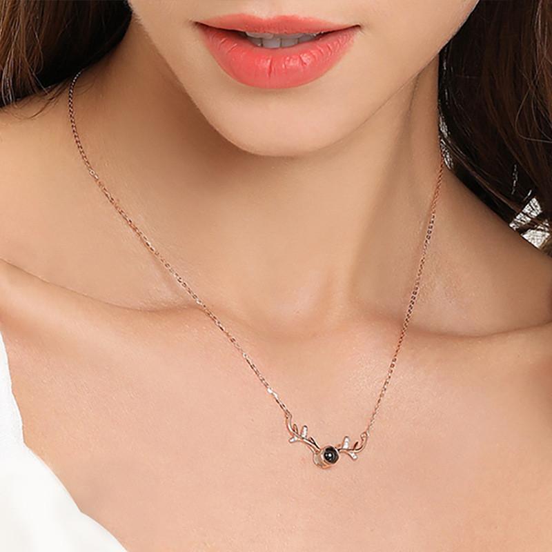 Unique Rose Gold Animal Design Necklace With Diamond Inlay Perfect For Gifts