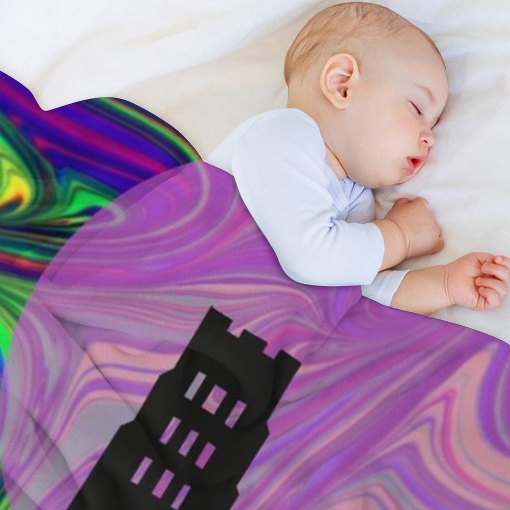 Magic Glastonbury Tor Rainbow Throw Blanket Soft Big Decorative Beds Sofa Quilt Blankets For Sofas Blankets