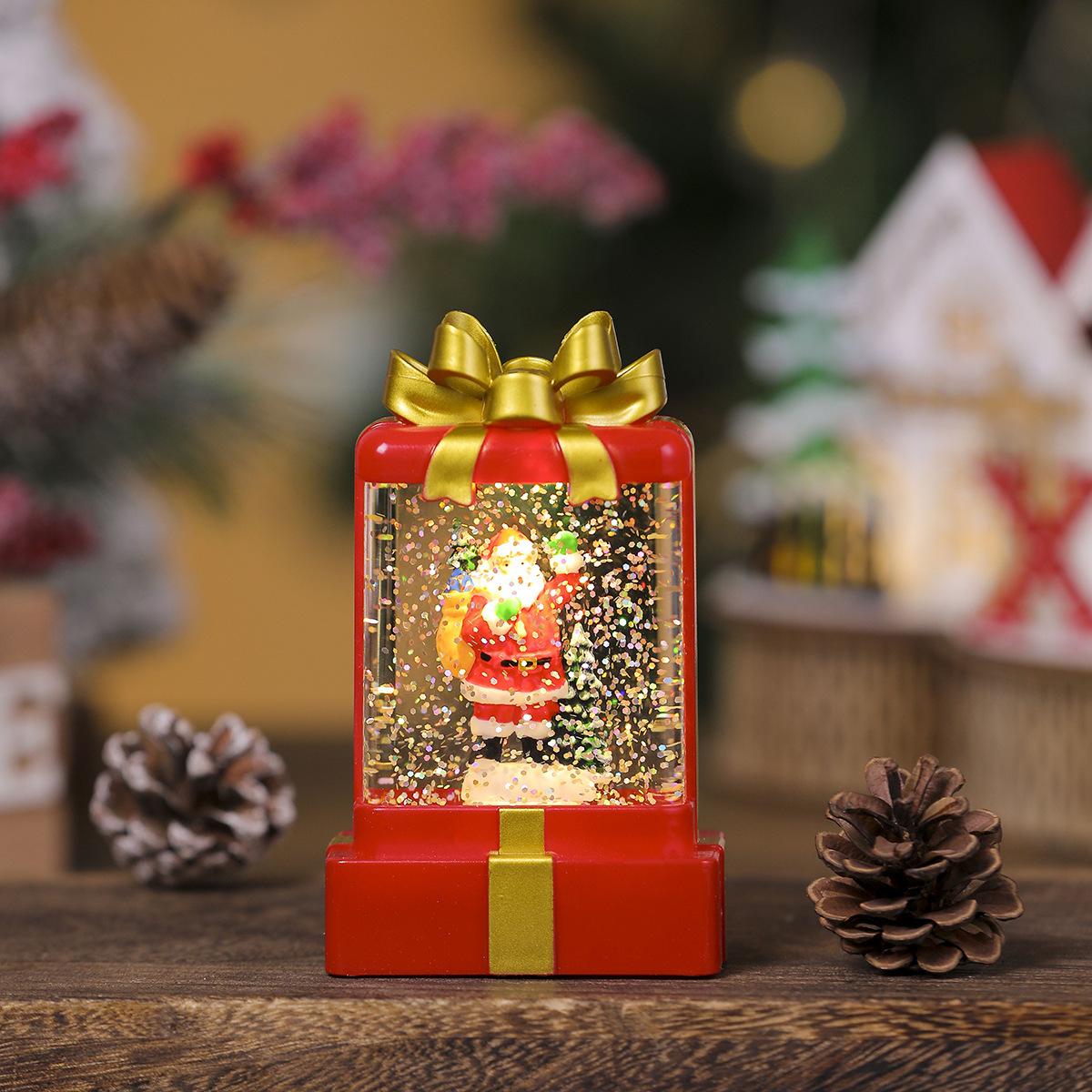 Luminous Snow-Falling Christmas Gift Bag & Candle Lamp Ornament