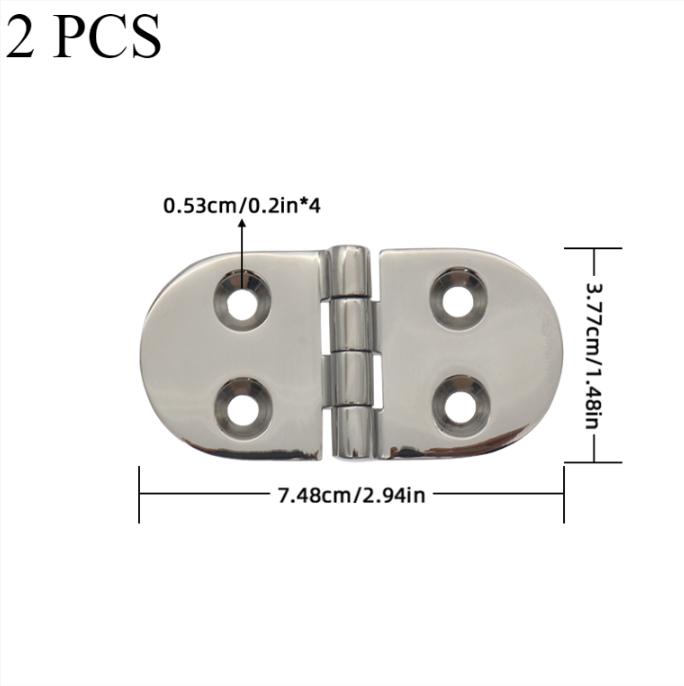 2Pcs 316 Stainless Steel Marine Boat Hinges Heavy Duty Hatch Casting Hinge For Cabinet Doors Windows Butt Hinge Door Hinges