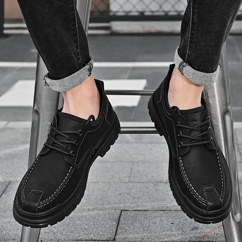 Classic Business Male Oxfords Shoes Lace-Up Male Shoes Leather Fashion Casual Shoes Men All-match Men's Outdoor Walking Footwear