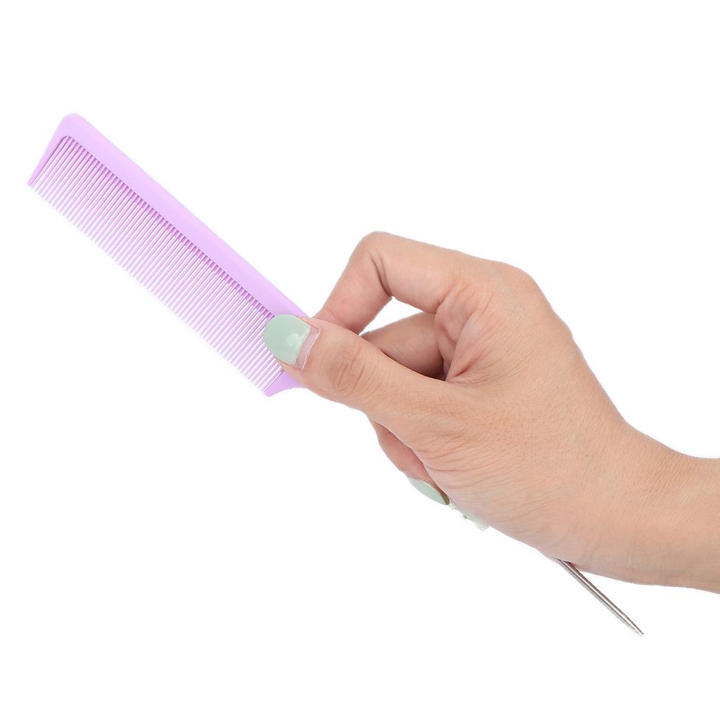 Pieptene Pintail din Oțel Piepteni Coadă de Șobolan de Frizerie Instrument Fin de Coafură pentru Femei Coafare Păr Violet
