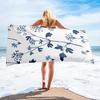 Watercolor Tulip Print Beach Towel Quick Dry Lightweight Absorbent Cute Colorful Floral Design Towel for Summer Vacation Pool