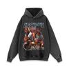 Mens Oversized Hooded Sweatshirt With Vintage Hip Hop Basketball Star Print Washed Distressed Cotton Fall Streetwear