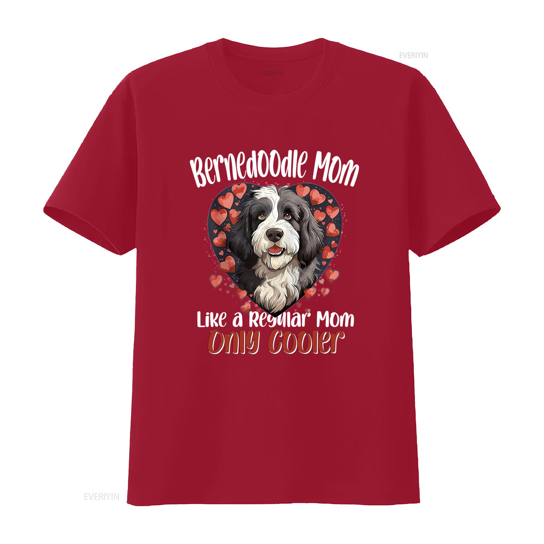 Bernedoodle Mom Like a Regular Only Cooler Dog Breed Pet T Shirt vintage Washed Breathable Slightly fashion Casual Comfortable S
