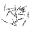 20 Pieces Corkscrew Swivels 28lb-88lb High Strength for Pike Perch Pollack Fishing Toothy Fish