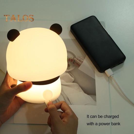 Cartoon Panda Night Light LED Lamp Touch Control Dimmable Soft Lighting Flicker Free Novelty Animal Touch Night Lamp