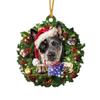 2D Weihnachtshund Acryl Anhänger Hängender Acryl Weihnachtsbaum Anhänger 8cm Dekorative Weihnachtshunde Schmuckstück Fenster