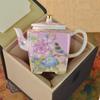 Enamel Color Ceramic Tea Cup Gongfu Tea Set Home Use Drinking Cup  Style Peony Handmade Craft High Temperature Glaze