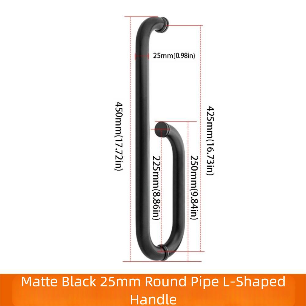 

304 Stainless Steel Shower Room Handle Thickened Design Glass Door Handle Bathroom Glass Doors Style H