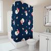 TU Festive Santa Claus Shower Curtain Christmas Holiday Decor Waterproof Bathroom Set Holiday Gift Xmas Pattern Home Textile