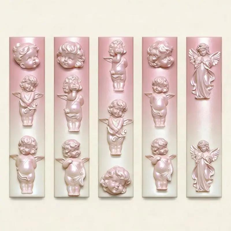 3D Transparent Silicone Nail Mold For Nail Art Design Relief Rabbit Angel Pattern Manicure Templates Tools Accessories