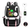 Personality Trend Cartoon Printing Double Shoulder College Style Student Leisure Schoolbag Multi-function Large Capacity