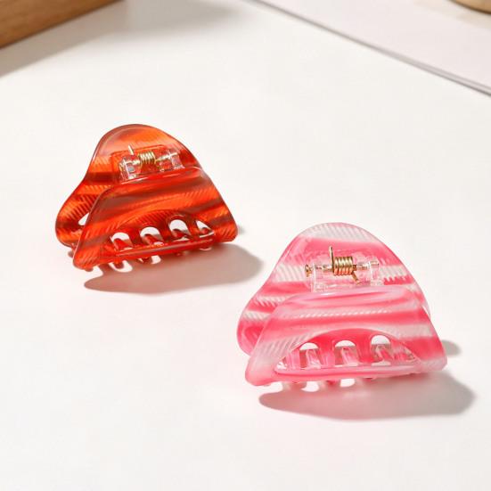 Hair Claw Triangle Hollow Design Back Head Hair Clip Anti-slip Teeth Strong Grip Shower Hair Clamp Versatile Use Hair Accessory