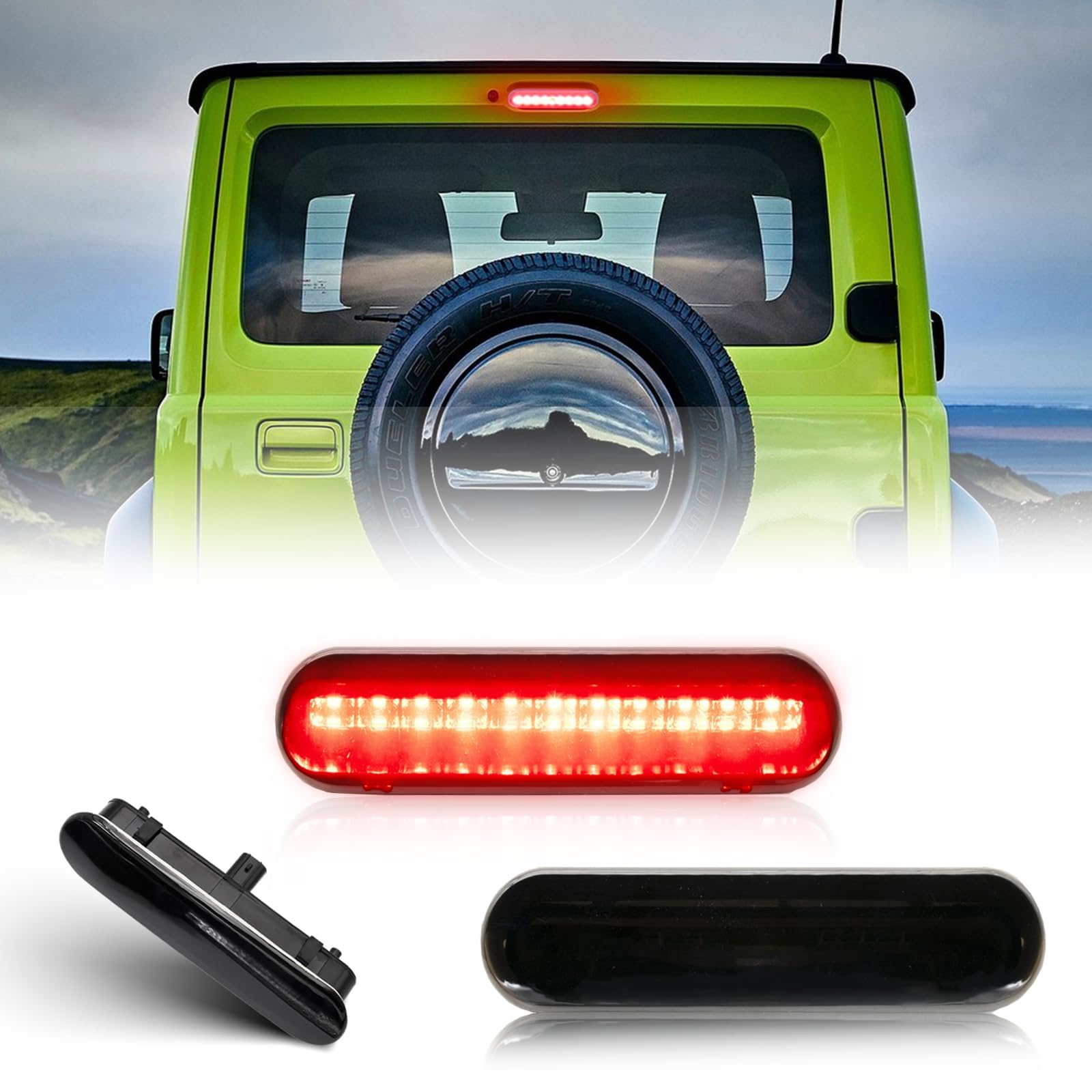 

AUTOXBERT Jimny JB64W JB74W Светодиодный верхний стоп-сигнал Стоп-сигнал Оригинальная замена Задний фонарь Suzuki Красная Дымчатая линза