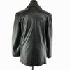 Michiko London Leather Jacket Coat Outer 7AR S Black 3 Button Flap Pockets No Vent(USED)