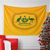 Australia Emblem with Kangaroo & Emu Pattern Wall Hanging Tapestry Decorative Tapestry Home Decor for Bedroom and Living Room