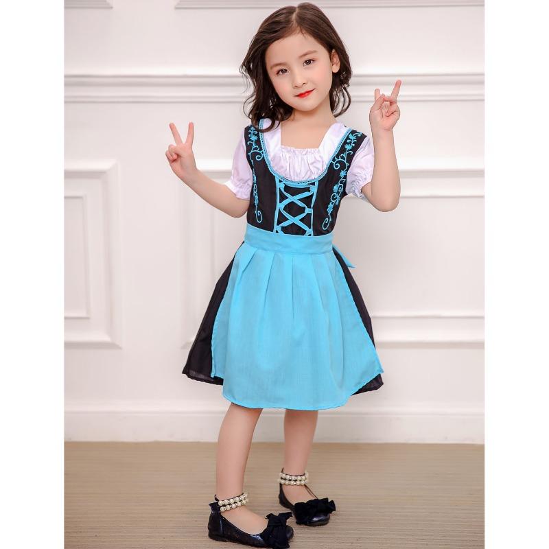 Children's Halloween Stage Show Maid Costume, Cosplay Anime Game Uniform