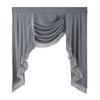 Soundproof Blackouts Valance With Decorative Tasseled Border Rippled Texture Flame Retardant Drapes