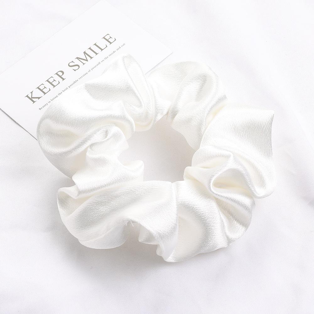 

Большие шелковые атласные резинки для волос, эластичные резинки, однотонные повязки на голову, держатели для хвостиков, аксессуары, модные