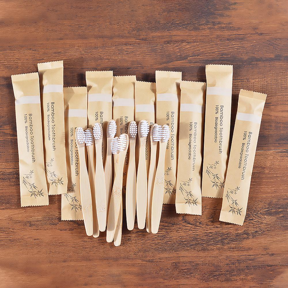Confezione da 10 Spazzolini da Denti in Bambù a Setole Morbide per Bambini Set di Spazzolini Amichevoli Pulizia Profonda dei Denti Cura Orale Dentale Spazzolino da Denti per Bambini