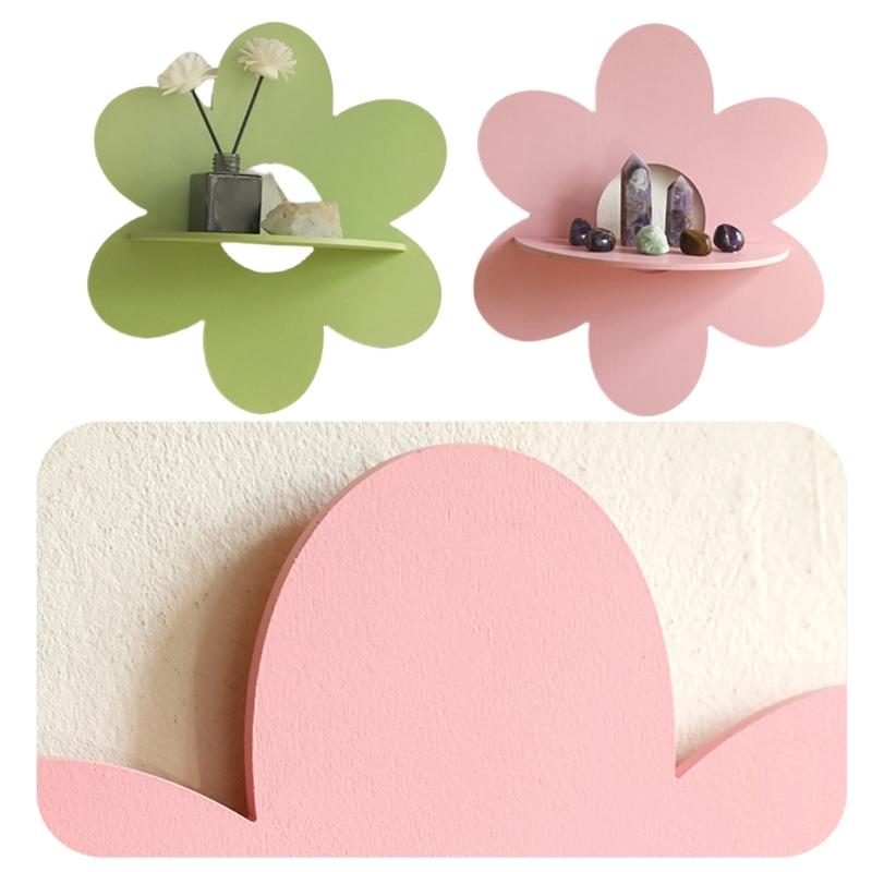 Decorative Wall Mounted Flower Shelf Durability Wood Display Organizers For Modern Homes Enhances Room Aesthetics