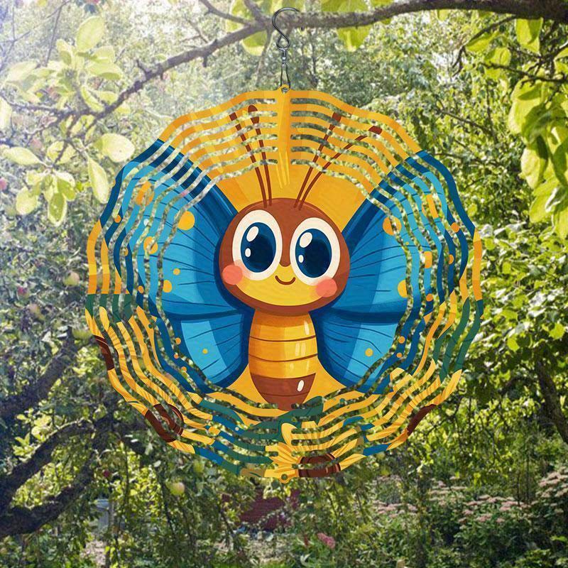 Carrillón de viento colgante de 10 pulgadas con gancho de 360 grados para decoración de jardín de balcón Primavera Verano Decoración exterior