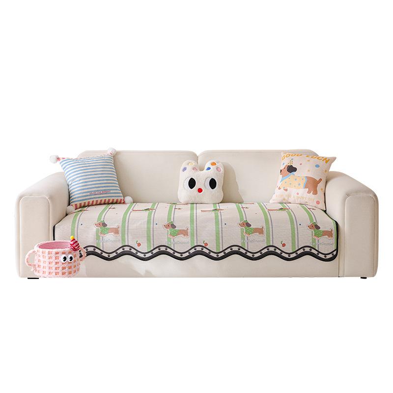 Cartoon Special-Shaped Sofa Cushion, Cold Silk And Cool  New Summer Non-Slip Straight Seat Cushion, Mat, One-Piece Cover