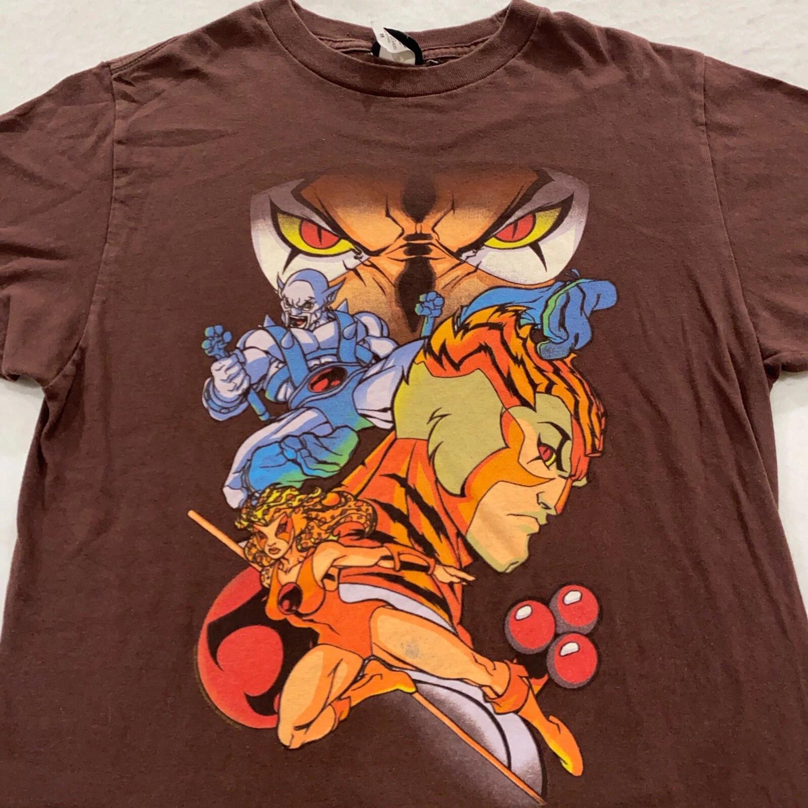 vtg Y2K THUNDERCATS CARTOON T-Shirt XS/SMALL T-Shirt soft 80s changes lion-o 2XL