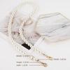 Custom 18mm Diameter Imitation Pearl Chain Strong Mobile Phone Strap for Messenger Bag Classic Style Shoulder Belt 3mm Findings