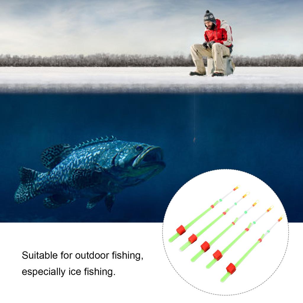 5pcs Mini Winter Ice Fishing Rod Top Tip Portable ABS Double Thicken Winter Fishing Pole Accessories