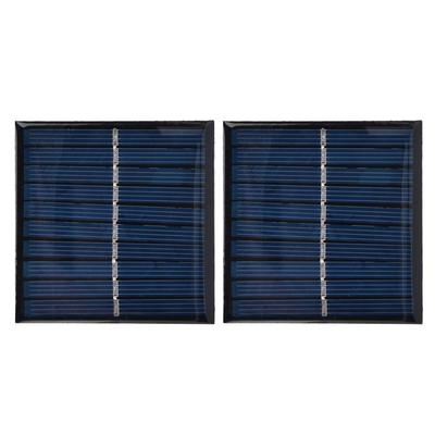 2Pcs Mini Solar Panel Portable Encapsulated Cell Epoxy Flexible DIY Use 0.7W 5V 0‑140mA