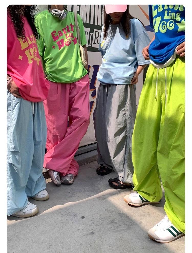 Żywe Wodoodporne Szybkoschnące Casualowe Spodnie Nylonowe - Modne Wiatroodporne Spodnie Spadochronowe