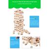 54PCS Wooden Stack High Game Blocks Toy Classic Balance Brain Game Toy Intelligence Educational Toys for Kids Children Boy Gift