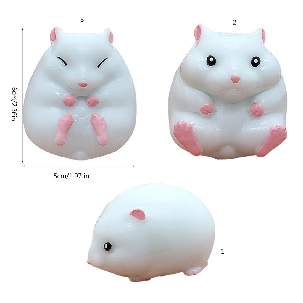 Popular Squeeze Toy TPR Stretchy Hamster Stress Toy Hand Press Squeezable Animal Pressure Release Toy ADD Favor Gift