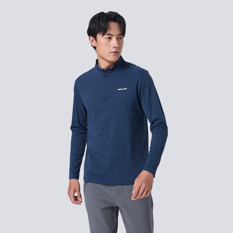 SCALER Men's Outdoor Stand-Collar Long-Sleeve T-Shirt